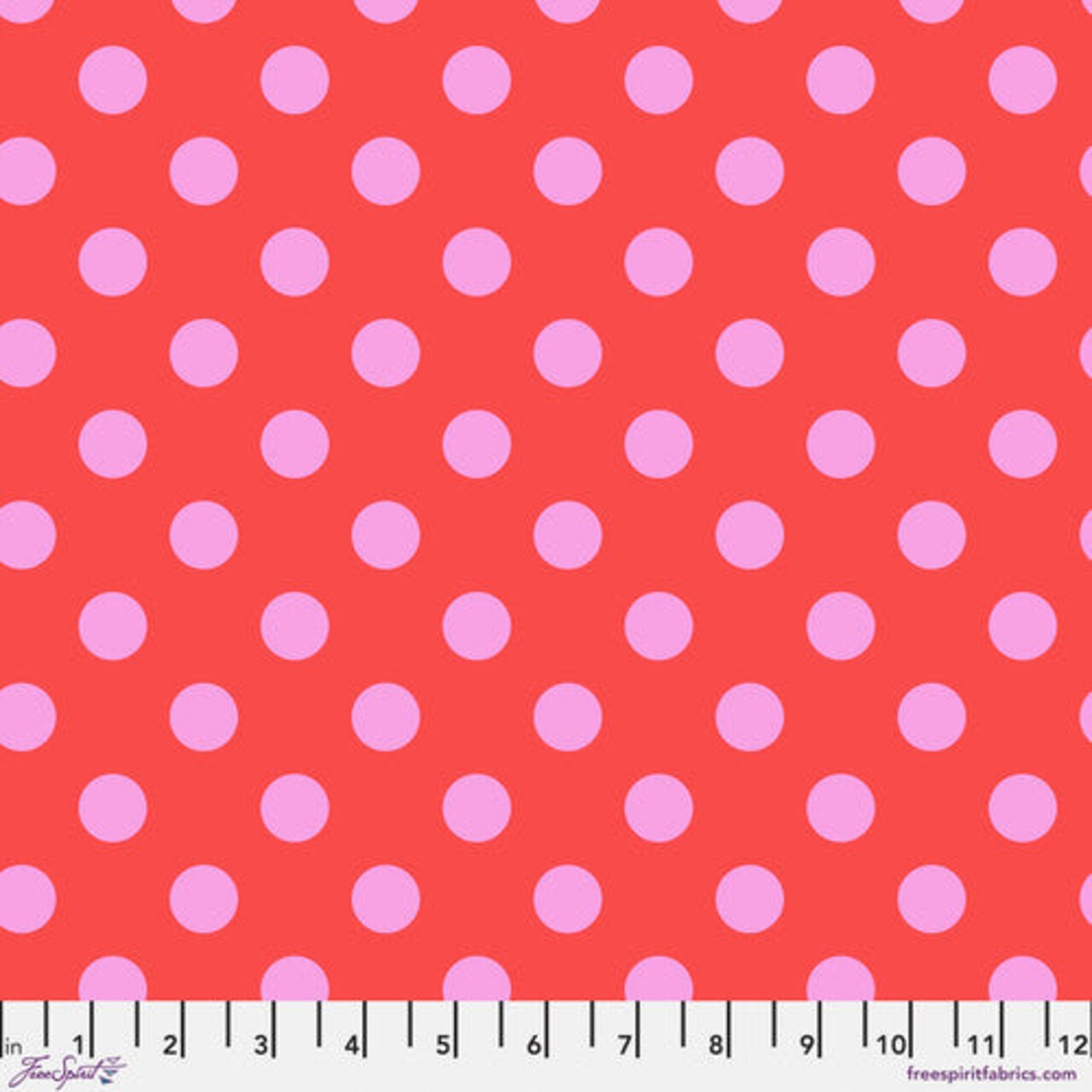 Fabric FreeSpirit Tula Pink Poppy Pom Pom by the Quarter Yard PWTP118.POPPY